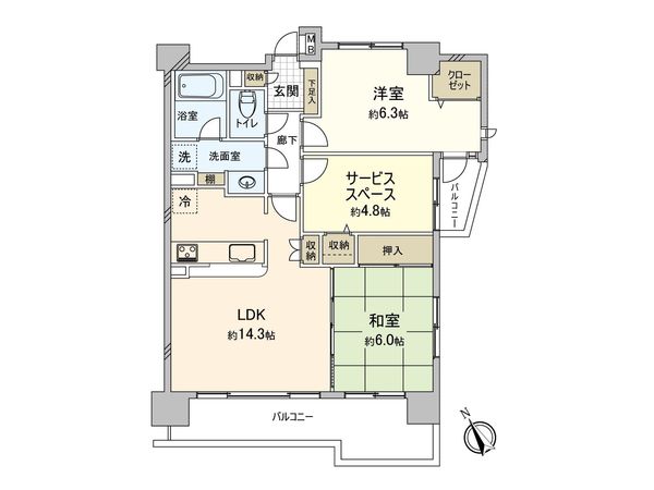 エクセラージュ湘南鵠沼 間取図(平面図) エクセラージュ湘南鵠沼 間取図(平面図)