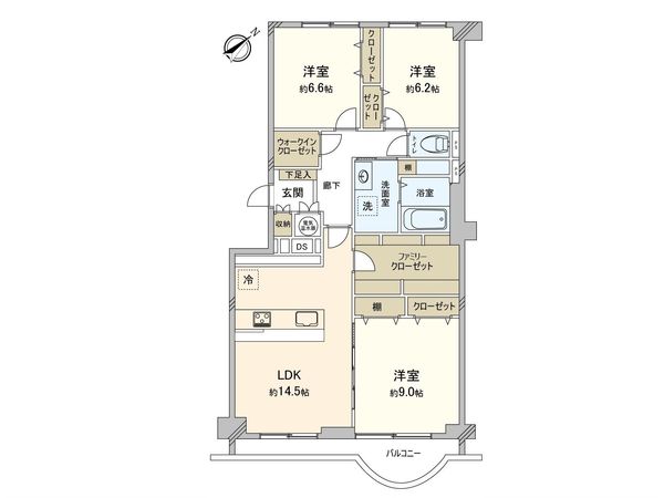 鎌倉ロジュマン D棟 間取図(平面図)