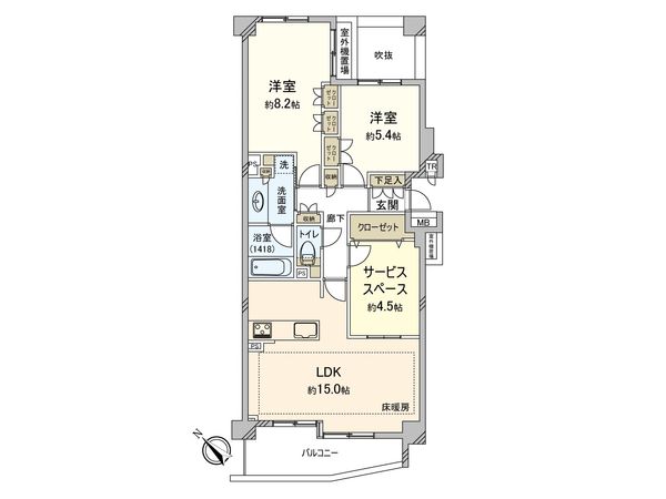 コンフォート・パレス西鎌倉 間取図(平面図) コンフォート・パレス西鎌倉 間取図(平面図)