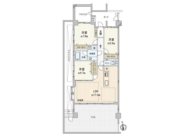 ザ・パークハウス鵠沼橘レジデンス 間取図(平面図)