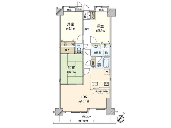 アイディーコート茅ヶ崎海岸 間取図(平面図) 間取図(平面図)
