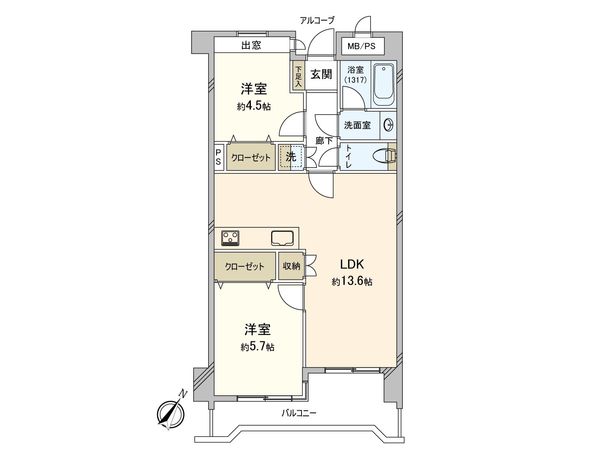 クリオ藤沢弐番館 間取図(平面図) クリオ藤沢弐番館 間取図(平面図)