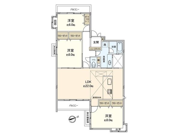 ライオンズテラス鵠沼 間取図(平面図) ライオンズテラス鵠沼 間取図(平面図)