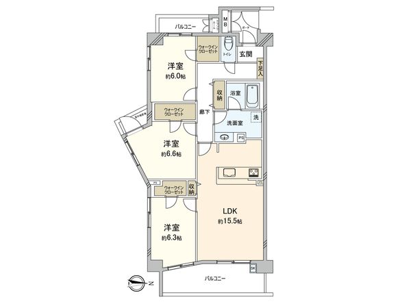 ジークレフ藤沢 間取図(平面図) ジークレフ藤沢 間取図(平面図)