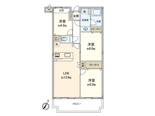 ヴァンテーヌ湘南藤沢 間取図(平面図) ヴァンテーヌ湘南藤沢 間取図(平面図)