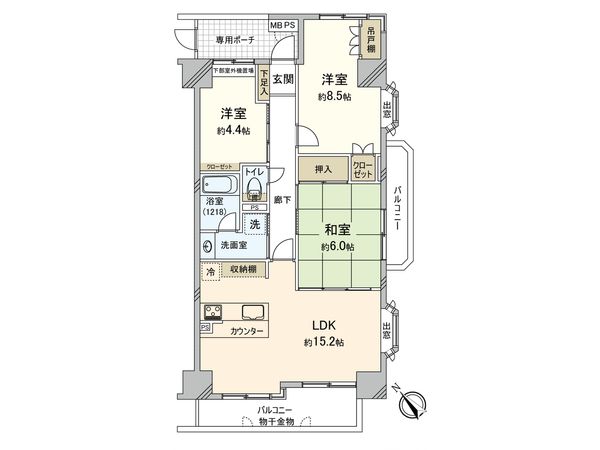 シーサイド片瀬江ノ島 間取図(平面図)