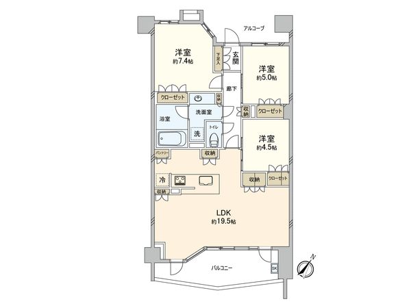 リストレジデンス茅ヶ崎海岸 間取図(平面図) リストレジデンス茅ヶ崎海岸 間取図(平面図)