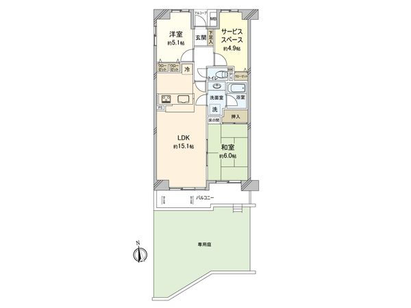 シャルマンコーポ茅ヶ崎 間取図(平面図) シャルマンコーポ茅ヶ崎 間取図(平面図)
