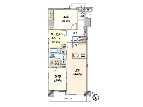 パークノヴァ藤沢 間取図(平面図) パークノヴァ藤沢 間取図(平面図)