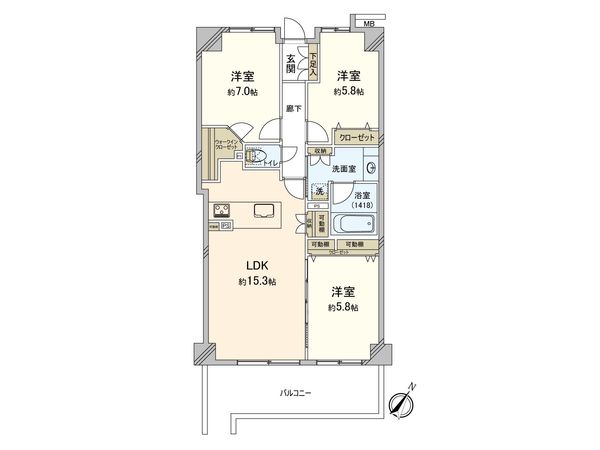 ヒルハイツ鎌倉高校前 間取図(平面図) ヒルハイツ鎌倉高校前 間取図(平面図)