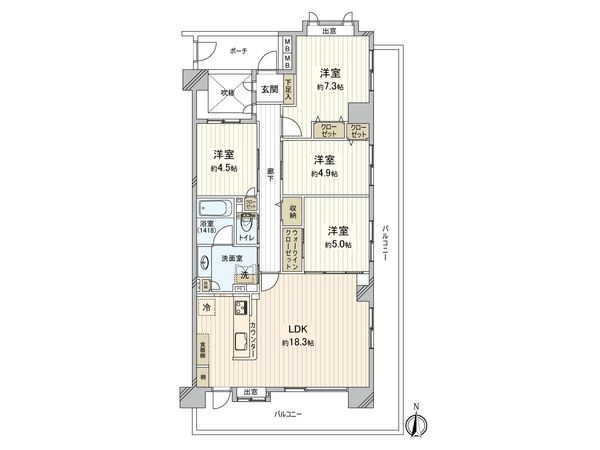 藤沢パーク・ホームズ 1番館 間取図(平面図) 藤沢パーク・ホームズ 1番館 間取図(平面図)