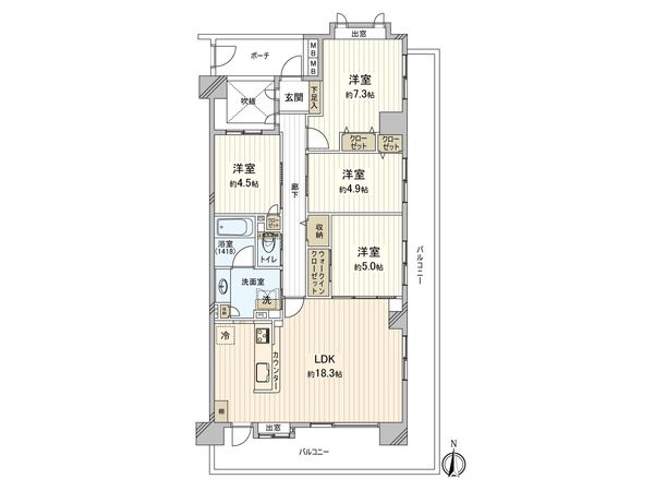 藤沢パーク・ホームズ 1番館 間取図(平面図) 藤沢パーク・ホームズ 1番館 間取図(平面図)