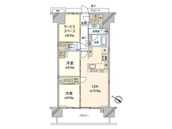 シティテラス藤沢鵠沼 エアーズコート 間取図(平面図) 間取図(平面図)