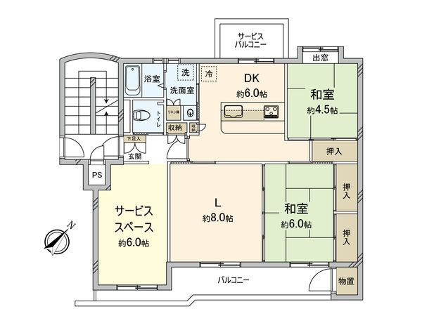 鎌倉グリーンハイツ A-3棟 間取図(平面図) 鎌倉グリーンハイツ A-3棟 間取図(平面図)