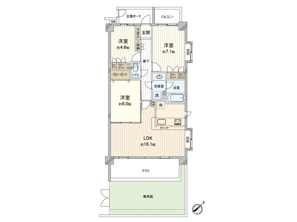 藤和シティホームズ鵠沼海岸 間取図(平面図) 藤和シティホームズ鵠沼海岸 間取図(平面図)