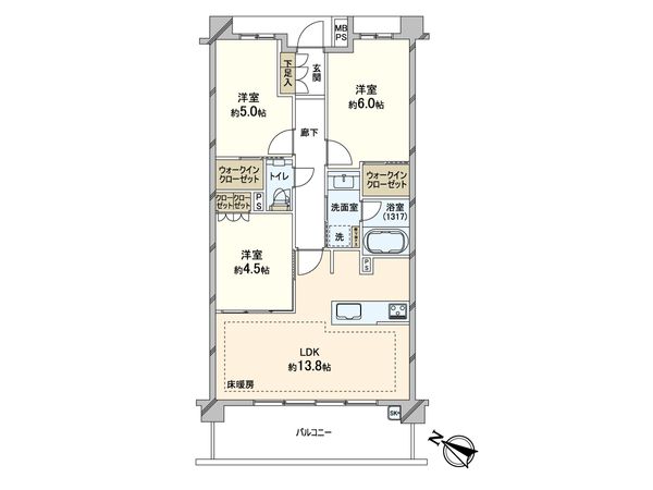 クリオ茅ヶ崎中海岸グランヴィラ 間取図(平面図) クリオ茅ヶ崎中海岸グランヴィラ 間取図(平面図)