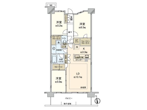 ザ・パークハウスオイコス鎌倉大船 間取図(平面図) ザ・パークハウスオイコス鎌倉大船 間取図(平面図)