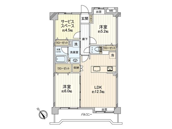 シーダム藤沢善行 間取図(平面図)