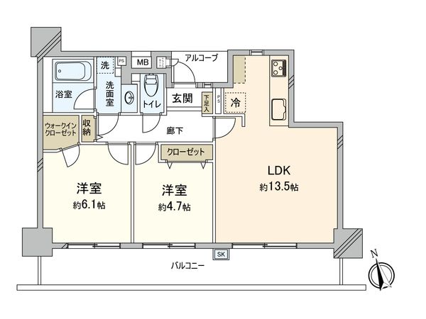 藤和シティホームズ南藤沢 間取図(平面図) 間取図(平面図)