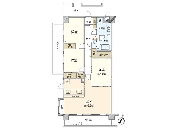 シティコート鵠沼 間取図(平面図)