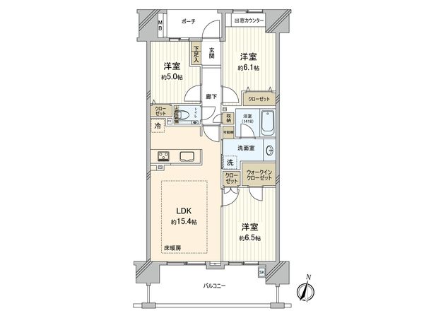 プラウド藤沢ウエスト 間取図(平面図) 間取図(平面図)