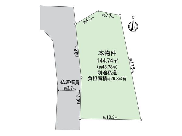 戸塚区矢部町 土地 区画図 戸塚区矢部町 土地 区画図