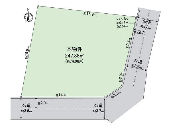 戸塚区矢部町 土地 区画図
