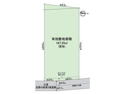 泉区中田西3丁目 土地 区画図