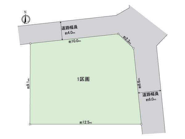 泉区白百合2丁目 1区画 区画図