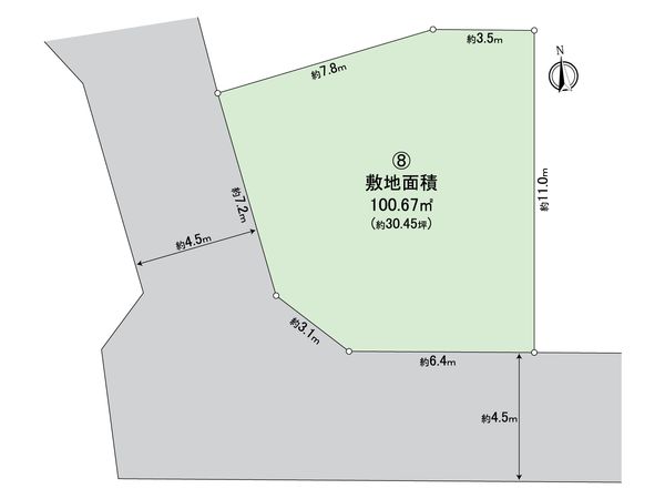 戸塚区戸塚町 土地 8区画 区画図