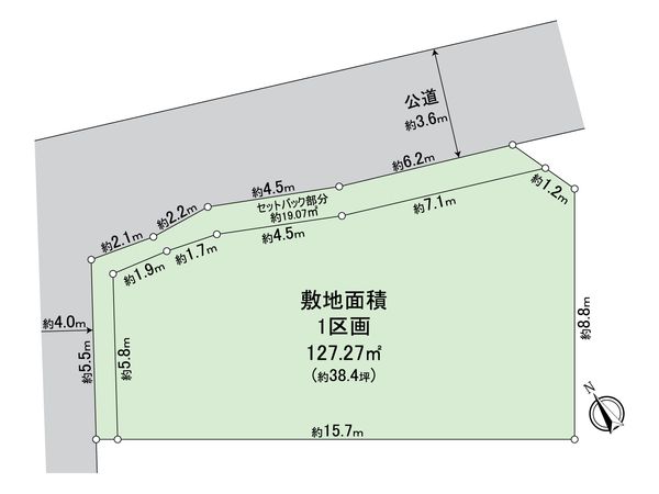 港南区下永谷2丁目 土地 1区画 区画図 港南区下永谷2丁目 土地 1区画 区画図
