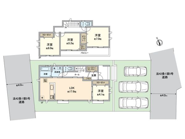 戸塚区汲沢町 新築戸建 間取図(平面図) 戸塚区汲沢町 新築戸建 間取図(平面図)