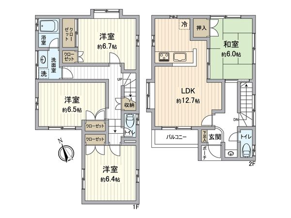 戸塚区上倉田町 戸建 間取図(平面図) 戸塚区上倉田町 戸建 間取図(平面図)
