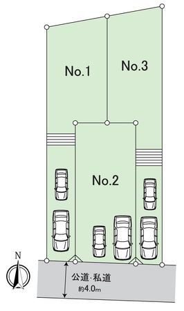 泉区中田南2丁目 新築戸建1号棟 全体区画図 泉区中田南2丁目 新築戸建1号棟 全体区画図