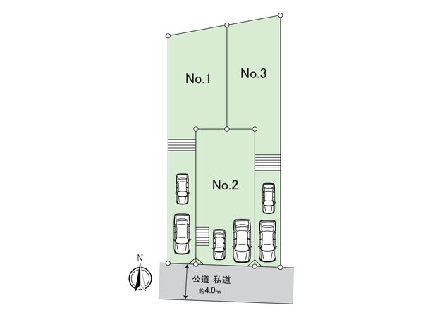 泉区中田南2丁目 新築戸建1号棟 全体区画図