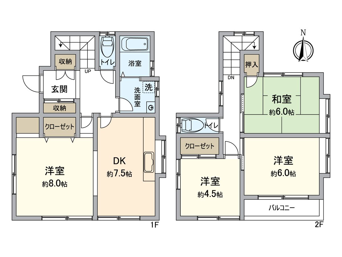 戸塚区戸塚町 戸建 間取図(平面図) 間取図(平面図)