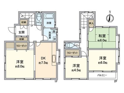 戸塚区戸塚町 戸建 間取図(平面図)