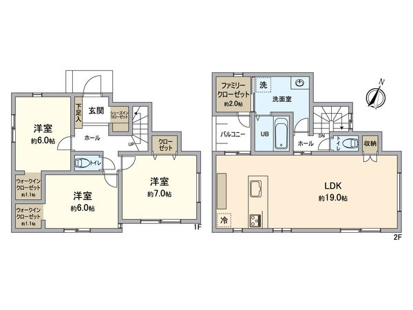 戸塚区下倉田町 新築戸建 間取図(平面図) 戸塚区下倉田町 新築戸建 間取図(平面図)
