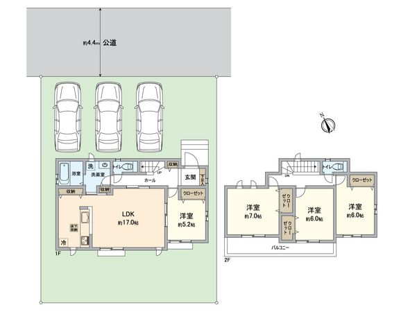 港南区下永谷5丁目 新築戸建 間取図(平面図)