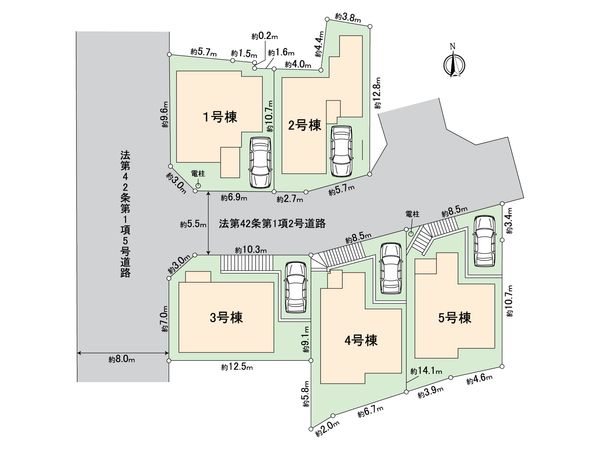 戸塚区上矢部町 新築戸建1号棟 全体区画図