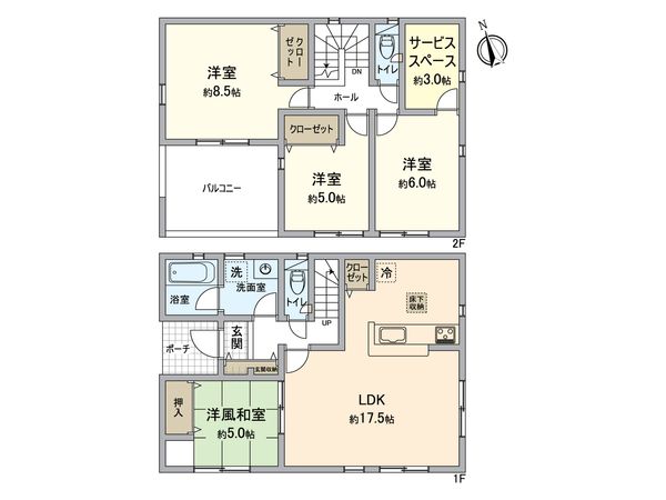 戸塚区南舞岡1丁目 新築戸建 1号棟 間取図(平面図)