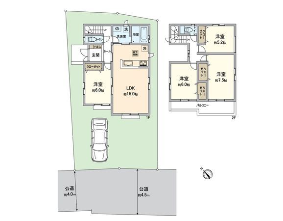 泉区中田南5丁目 新築戸建 間取図(平面図) 泉区中田南5丁目 新築戸建 間取図(平面図)
