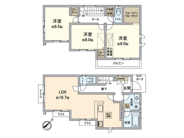 戸塚区舞岡町 新築戸建 間取図(平面図) 戸塚区舞岡町 新築戸建 間取図(平面図)