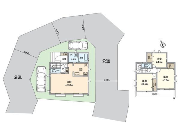 戸塚区戸塚町 新築戸建 間取図(平面図) 戸塚区戸塚町 新築戸建 間取図(平面図)