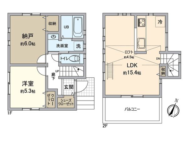戸塚区矢部町 新築戸建 間取図(平面図) 間取図(平面図)