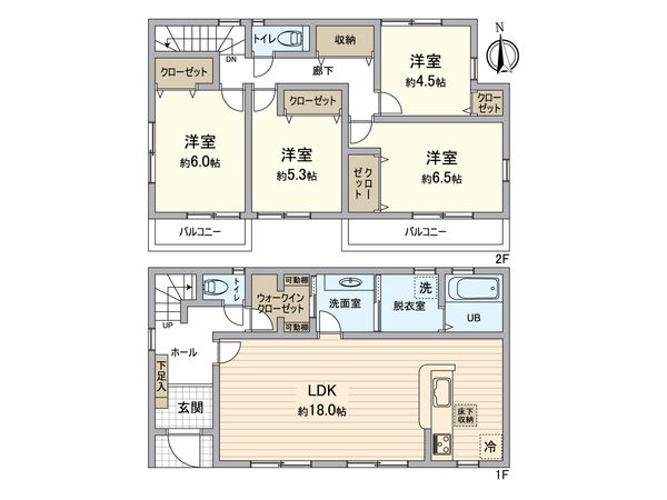 戸塚区戸塚町 新築戸建 間取図(平面図) 戸塚区戸塚町 新築戸建 間取図(平面図)