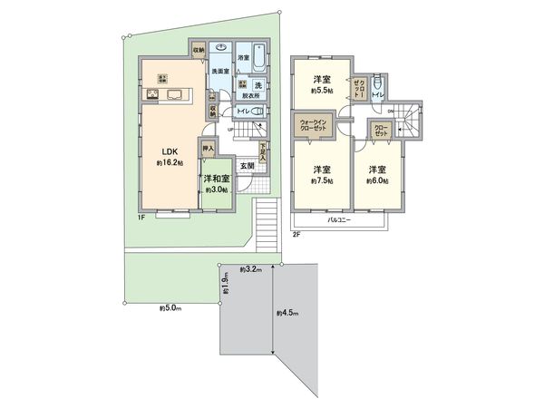 戸塚区戸塚町 新築戸建 4号棟 間取図(平面図) 戸塚区戸塚町 新築戸建 4号棟 間取図(平面図)