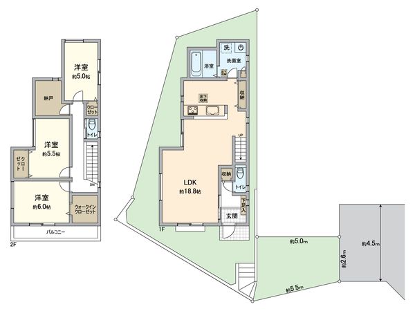戸塚区戸塚町 新築戸建 3号棟 間取図(平面図) 戸塚区戸塚町 新築戸建 3号棟 間取図(平面図)