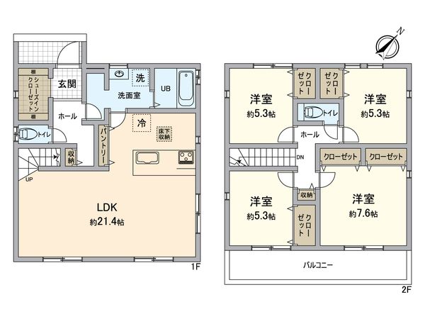 戸塚区原宿2丁目 新築戸建 間取図(平面図) 戸塚区原宿2丁目 新築戸建 間取図(平面図)