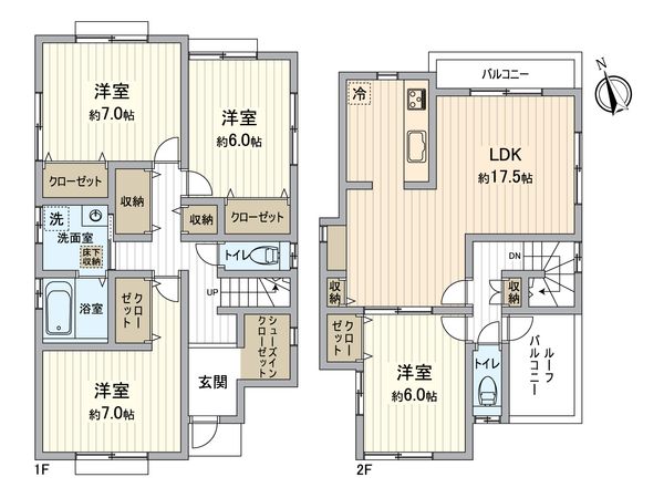 戸塚区汲沢町 戸建 間取図(平面図) 戸塚区汲沢町 戸建 間取図(平面図)